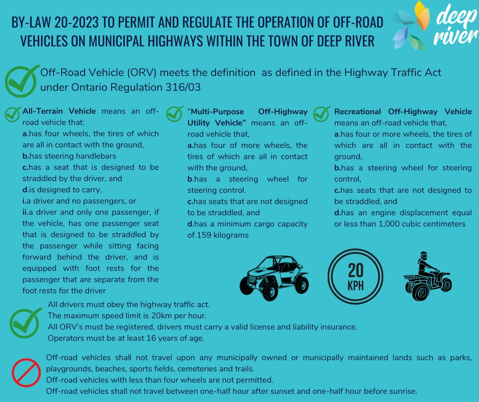 OffRoad Vehicles in the Town of Deep River ByLaw 202023 The Town